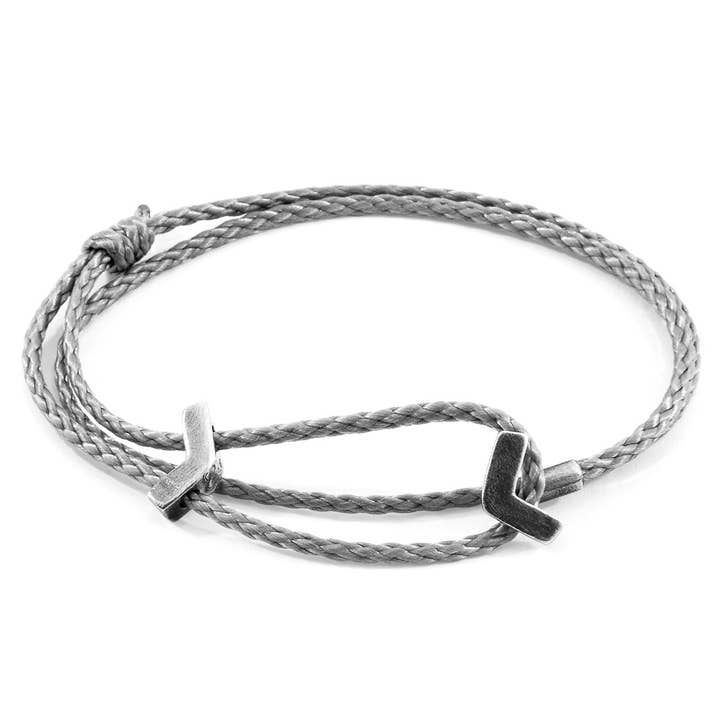 William Silver and Rope SKINNY Bracelet for wholesale by ANCHOR & CREW