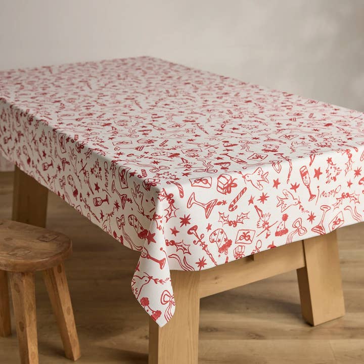 Geometry - Wholesale Tablecloth - Holiday Doodles Tablecloth2