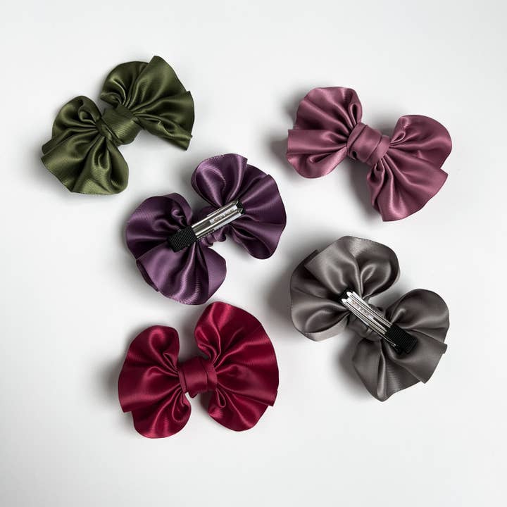 Pinza para el pelo hecha a mano con lazo de satén para venta al por mayor de iMiN Kids