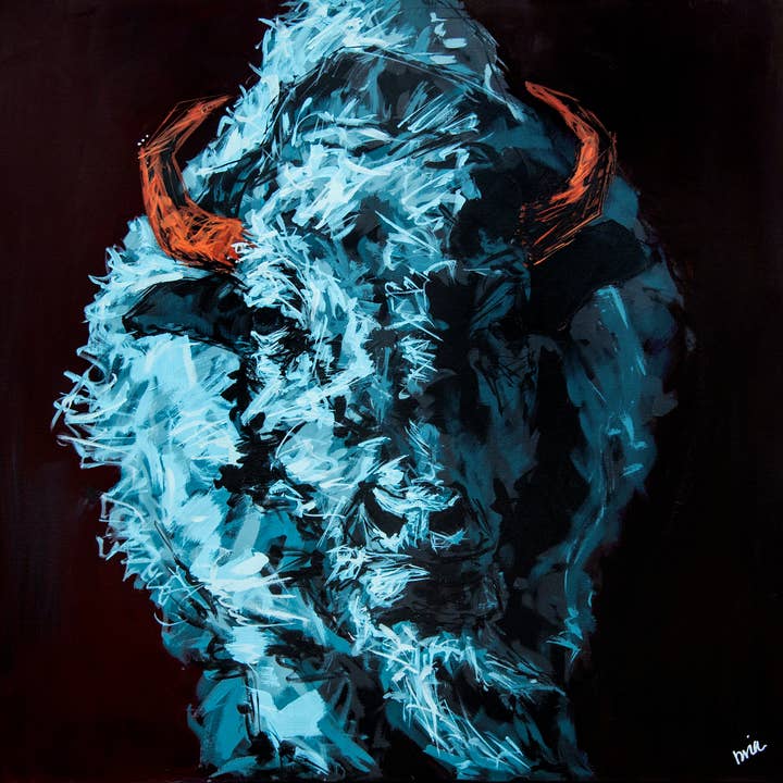 Tim the Bison Print for wholesale by Hammock Fine Art