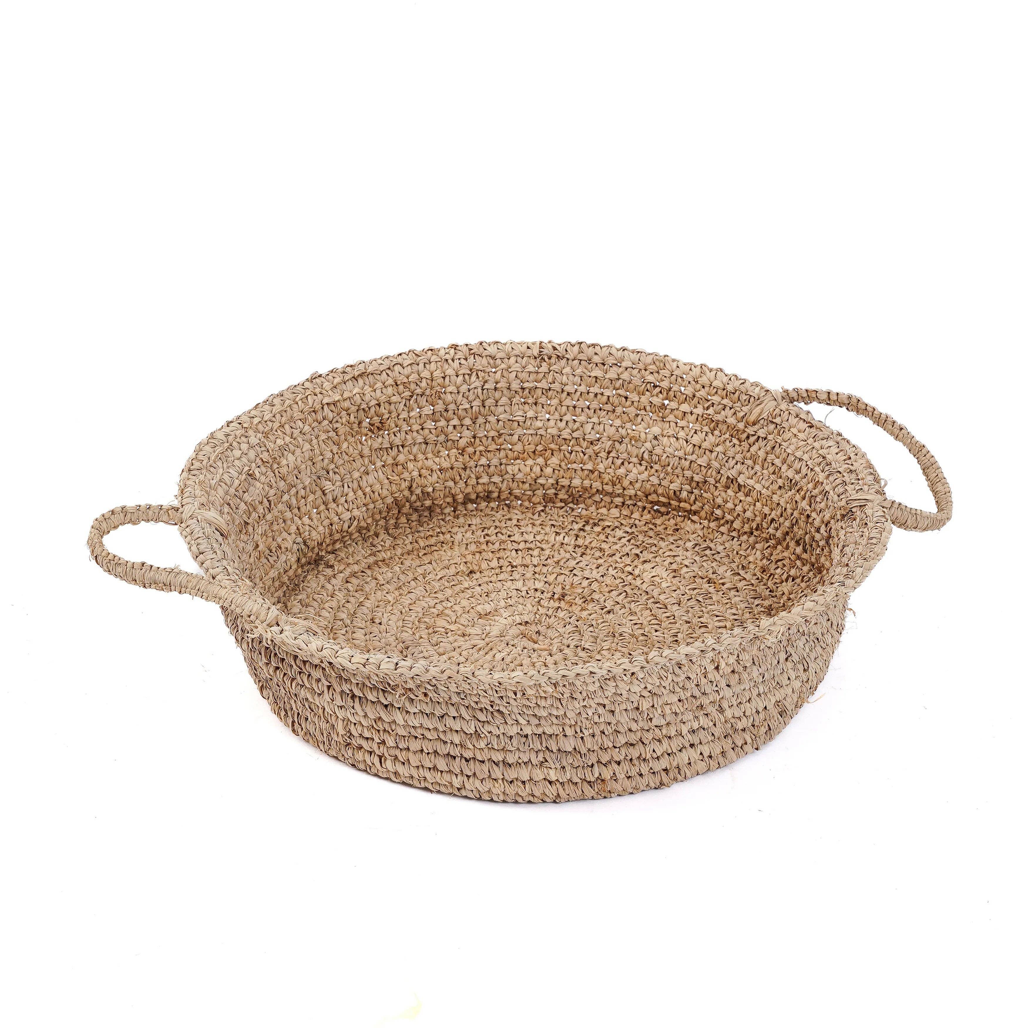 Bazar Bizar Living - Wholesale Basket - The Raffia Basket Trays - Natural - L3