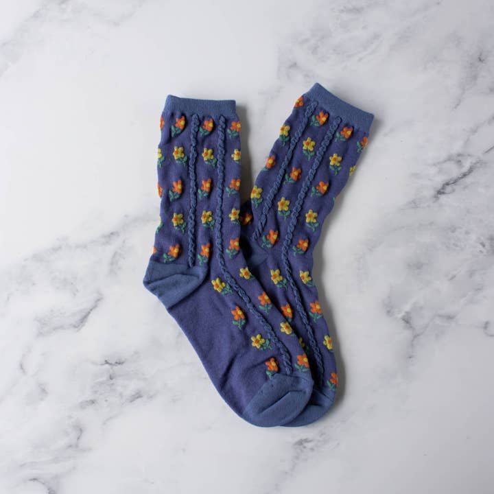 Tiepology - Wholesale Socks - Women's - Kate Floral Casual Socks