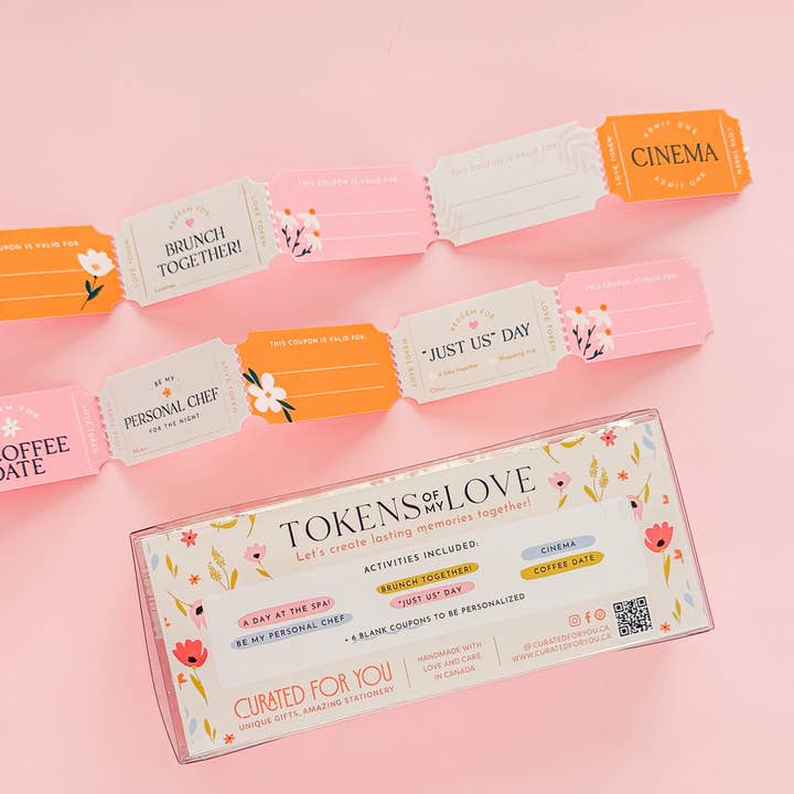 Curated for You Gifts - Wholesale Gift tag - B200 - Floral Love Coupons - Gift for Her 2001