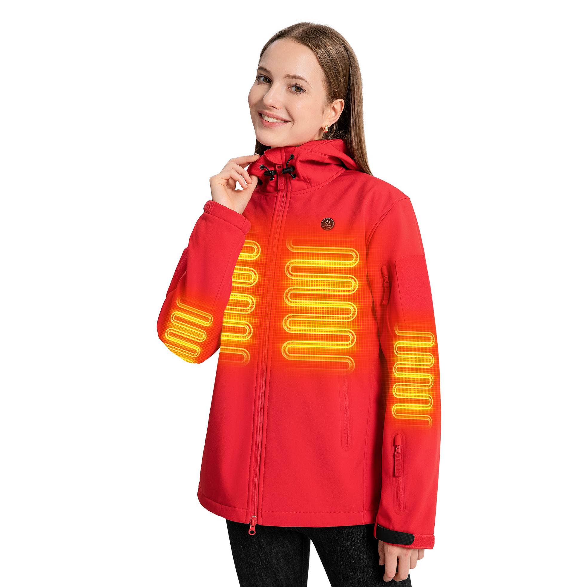 Antarctica Outdoors - Wholesale Jacket - Women's - ANTARCTICA GEAR Heated Jacket for Women, Winter Coat Soft Shell Heating Hood Jacket15