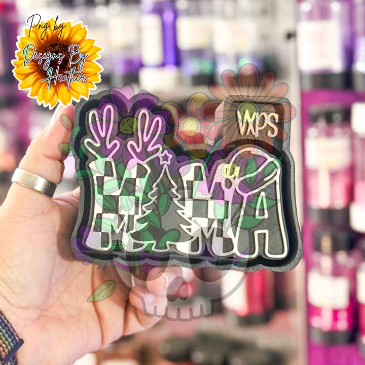 Vibrant Xpressions - Wholesale Craft Supplies - Mama Checkered Christmas Freshie Mold - Semi Exclusive