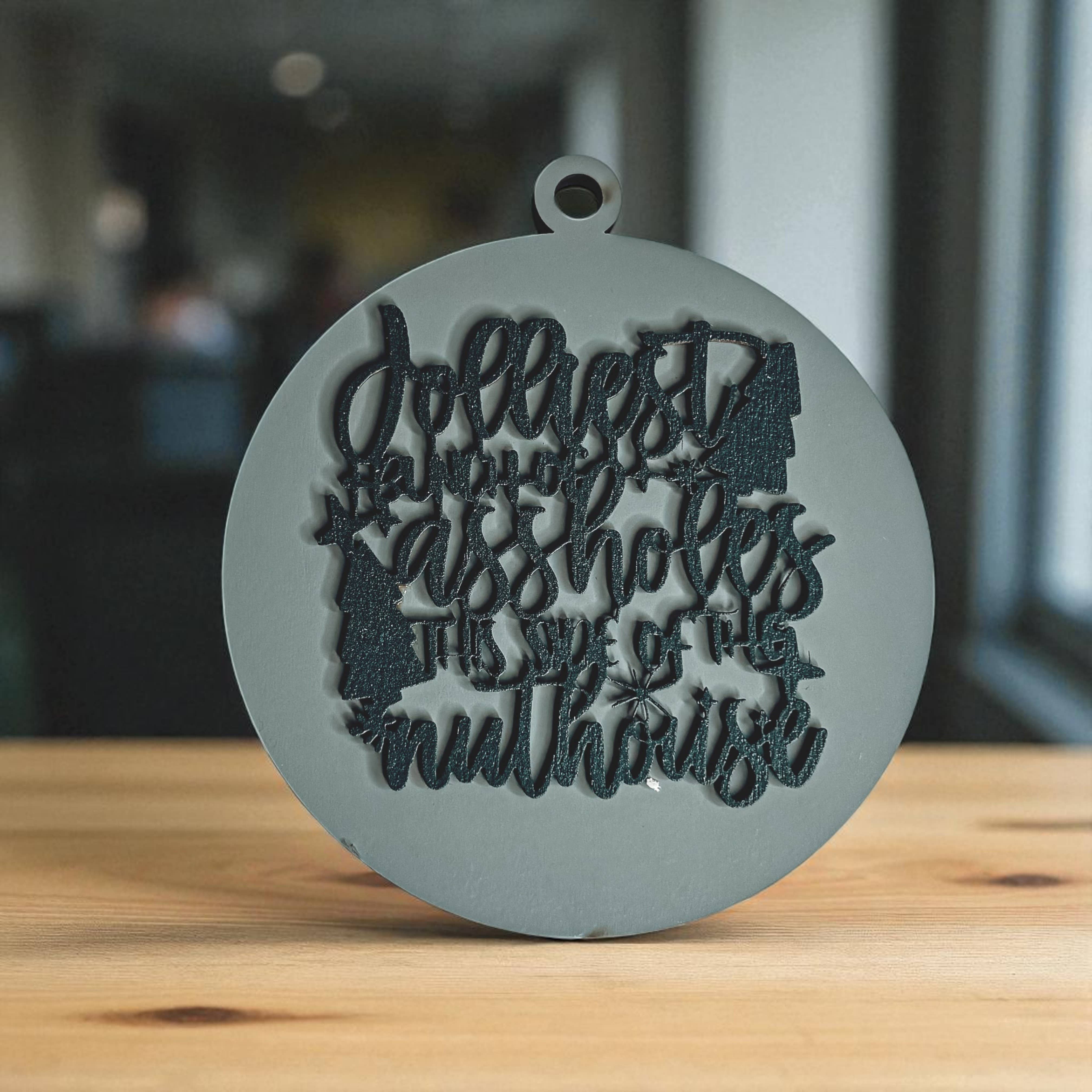 Gia Roma - Wholesale Ornament - Hanging Christmas Decor + Handmade Wooden Ornament Funny146