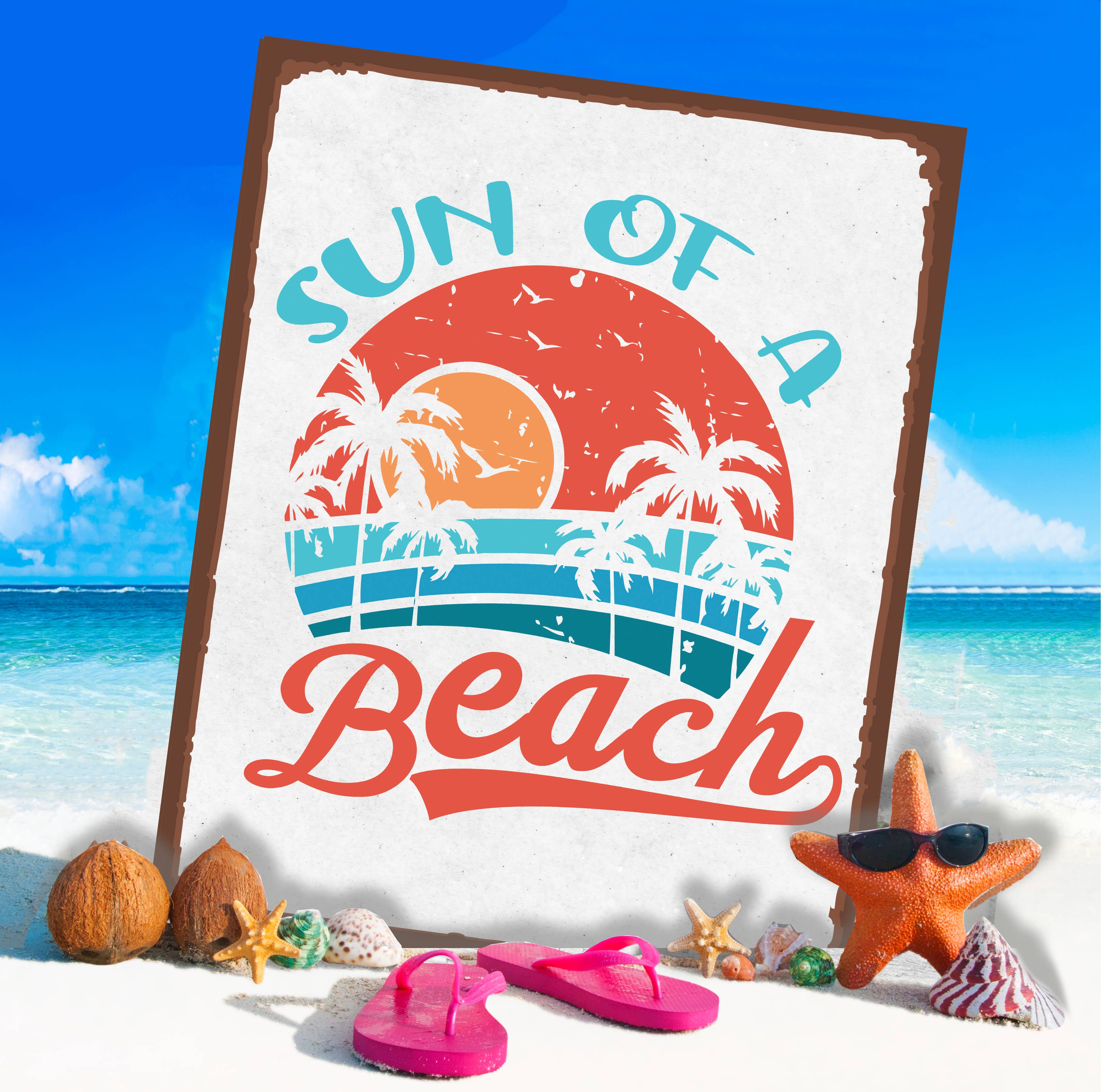 The British Metal Signs Company - Wholesale Sign - Sun Of A Beach Sea - Metal Wall Sign Plaque0