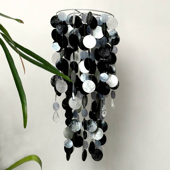Balizen by zen zen garden home - Wholesale Chandelier/Hanging Light - SALE | Capiz Chime Chandelier | Tropical Gothic - Onyx1
