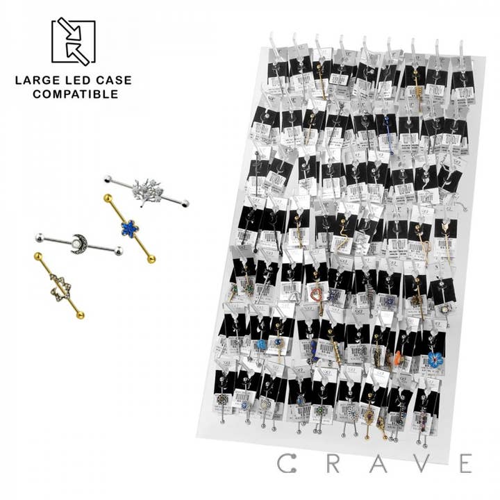 126PCS OF ASSORTED 316L SS INDUSTRIAL BARBELL for wholesale by CRAVE