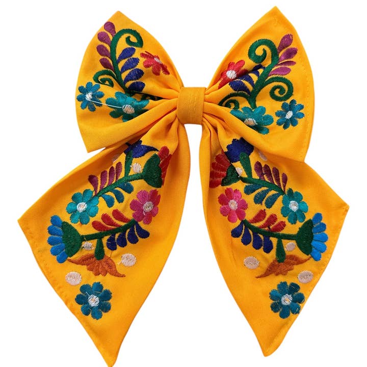 Cielito Lindo - Wholesale Hair Bow - Women's - Floral Embroidered Hair Bows