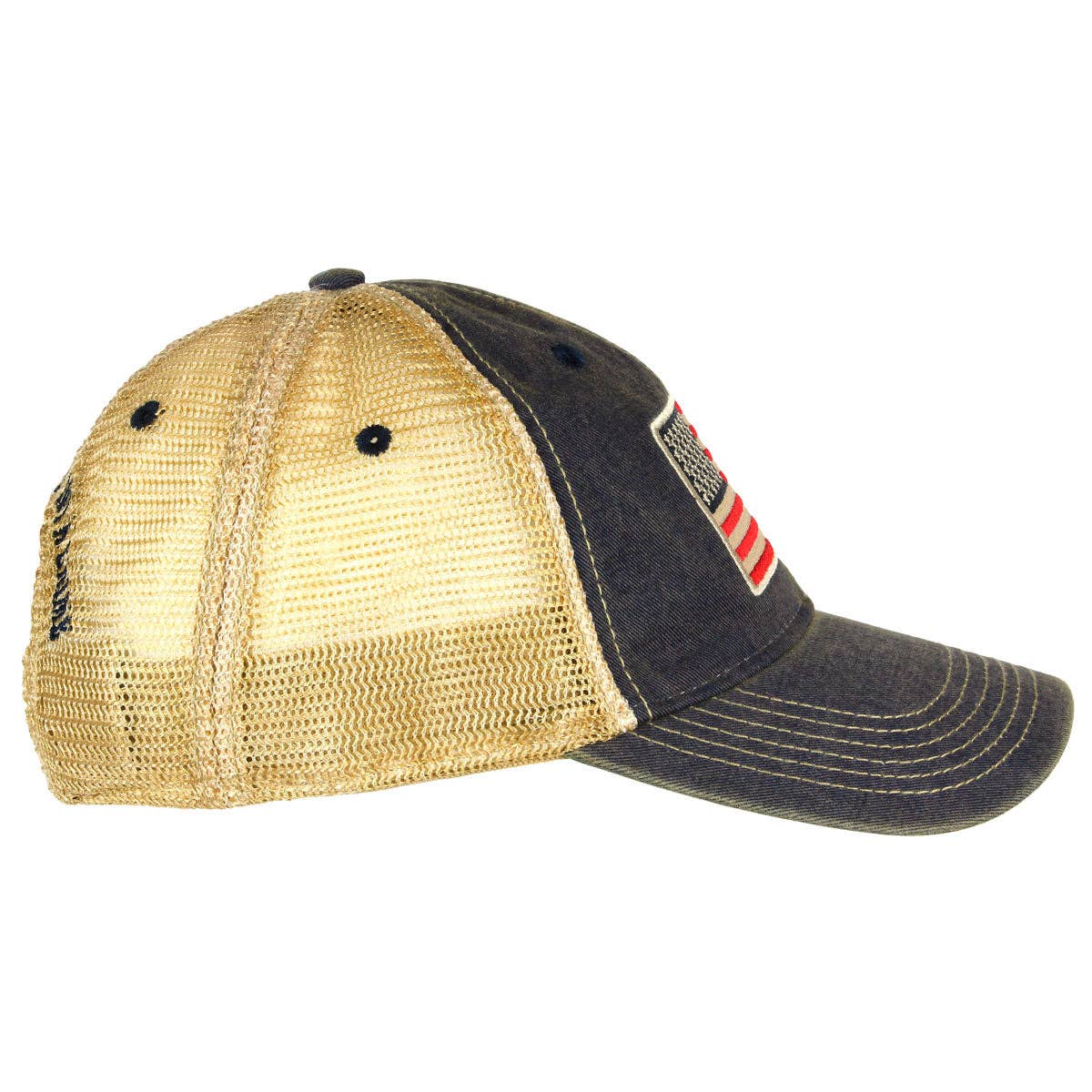 Navy American Flag Vintage Trucker Hat for wholesale on Faire5