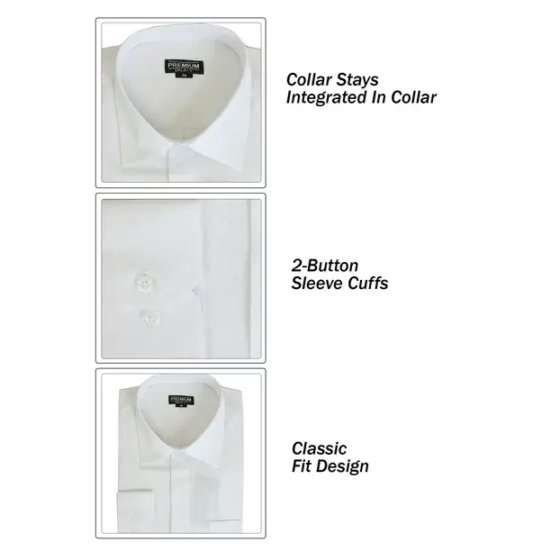 Galaxy By Harvic – wholesale Skjortor – Barn – GBH Pojkar Långärmad Casual Klänning Skjortor - Uniform Färger4