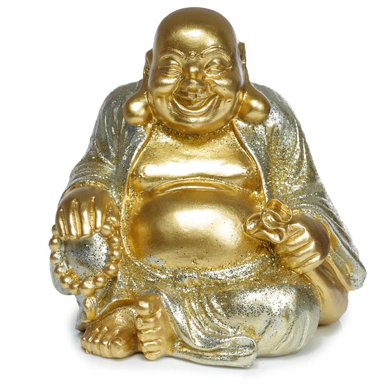 Puckator Ltd - Wholesale Ornament - Mini Lucky Glitter Chinese Laughing Buddha 8cm1