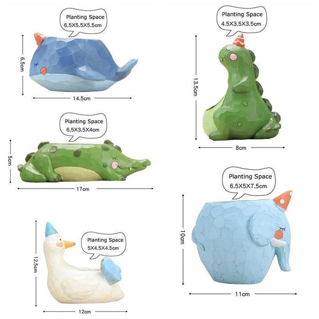 Ailly's garden – wholesale Plant pot – Cute Cartoon Animal Flower Pot Succulent Planter8