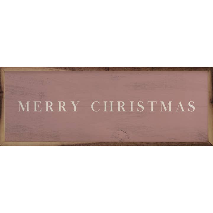 Kendrick Home - Wholesale Christmas Wall Art - Merry Christmas Typewriter Pink