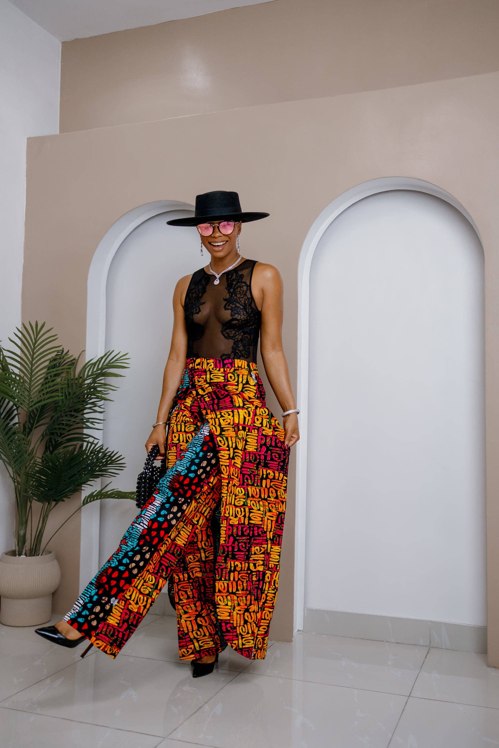 DUA MENKA - Wholesale Skirt - Women's - Akakpo Patchwork Pants Skirt - Final Sale3