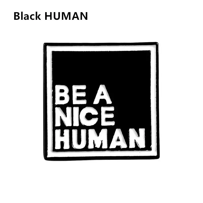 Magnifique Hearts - Wholesale Reversspeld/knoop - Metalen emaille pins 'Be a nice human' en 'Be kind' voor rugzakken, tassen en kleding3