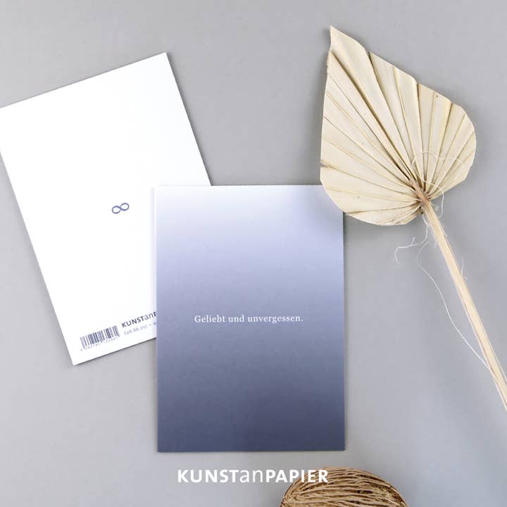 Kunst an Papier - Wholesale Sympathy Card - Sympathy card Falk Unforgotten2