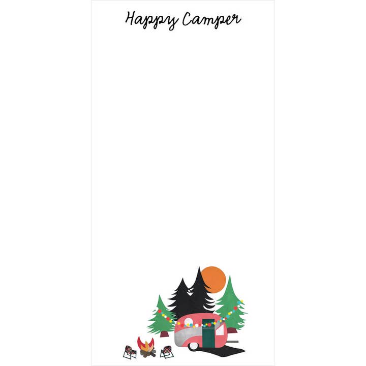 "Happy Camper Notepad" – Whimsical & Functional List Pad for wholesale by Lilybart LLC