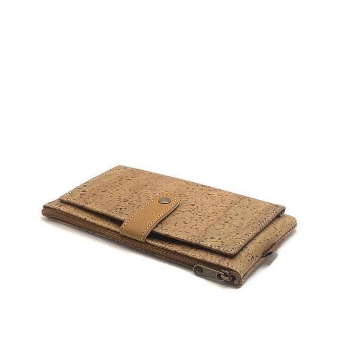 Moddanio Cork – Großhandel Brieftasche – Damen – Cork Geldbörse mit Reißverschluss und veganem Leder Buchmappe in Taco1