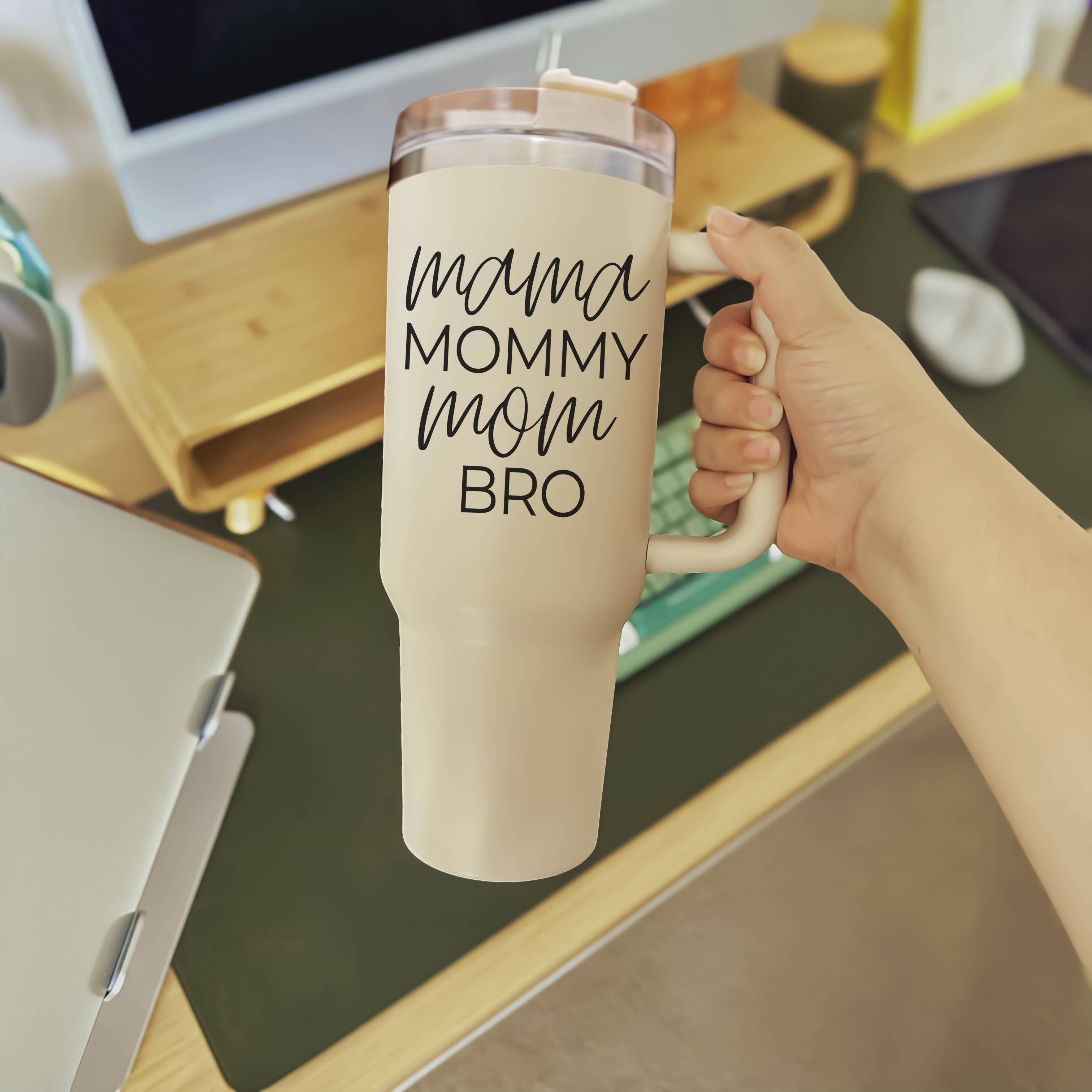 Gia Roma – Engroshandel Thermokop – Isoleret rejsekop med låg og sugerør, 1,18 l cremefarvet rejsemug73