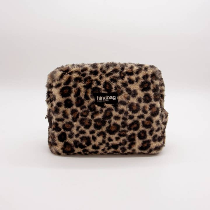 Hindbag - Wholesale Toiletry Bag - Women's - Leon toiletry bag faux fur Leopard1