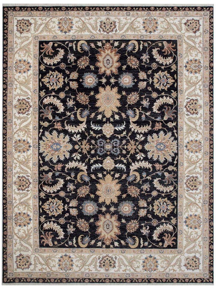 10x14 Black Persian Hand Knotted Fine Wool Rug
for wholesale by Aesthetic Homes LLC