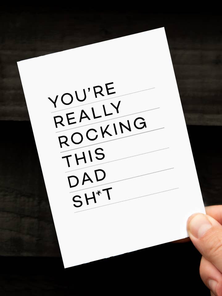 Rocking Dad Father's Day Card for wholesale by HELLO TIME
