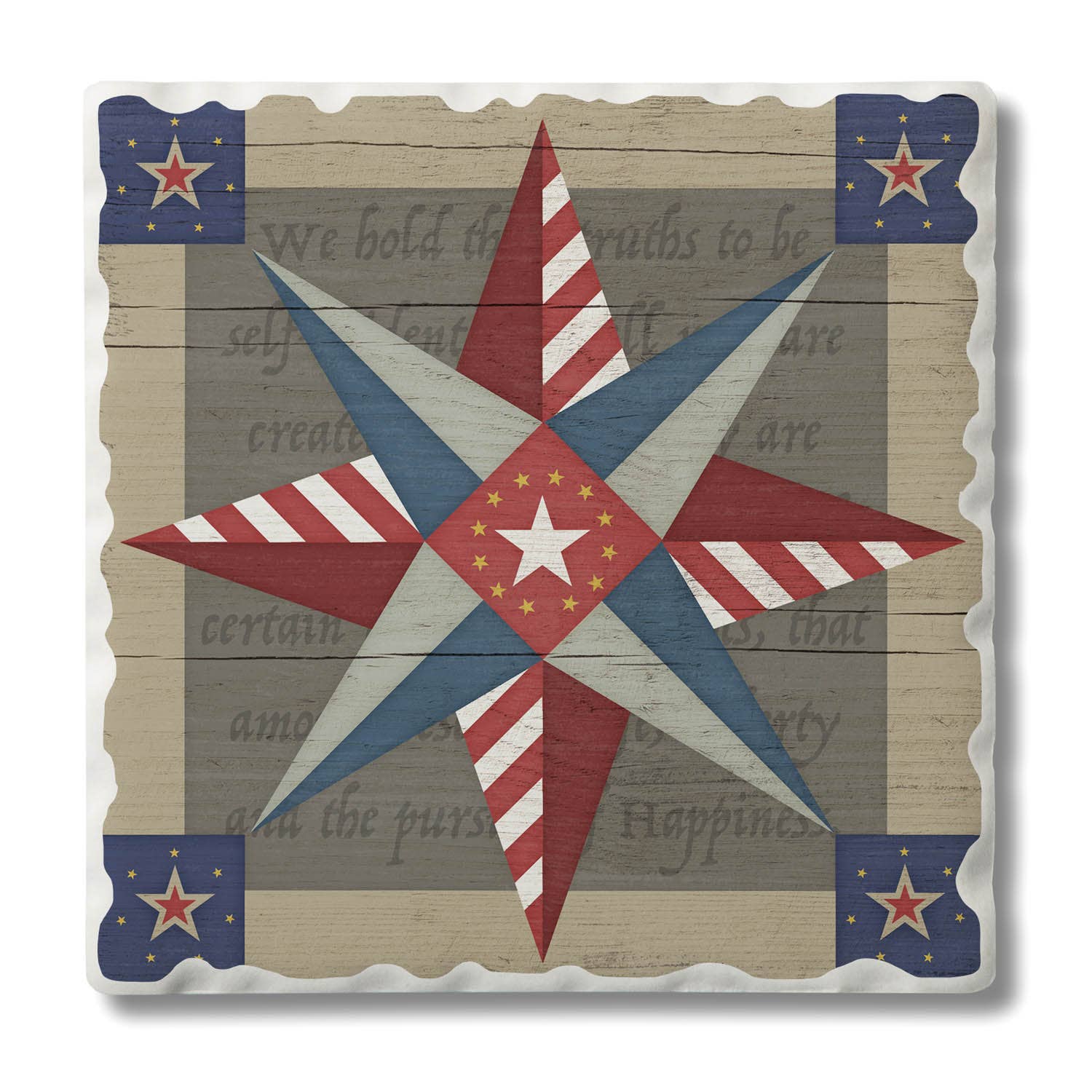 CounterArt/Highland Home/Thirstystone - Vendita all'ingrosso Espositore per rivenditori - Espositore singolo preconfezionato di sottobicchieri Barn Quilts1