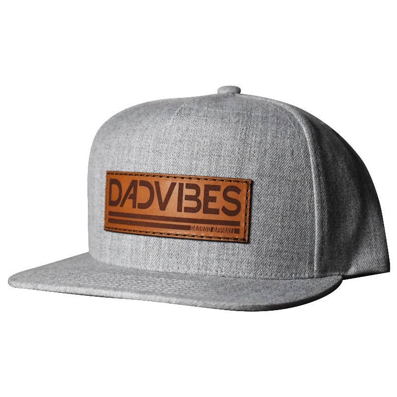 Dadbod Apparel – wholesale Flat-brimmed cap – Men's – DadVibes Classic - Snapback (Heather Grey)1