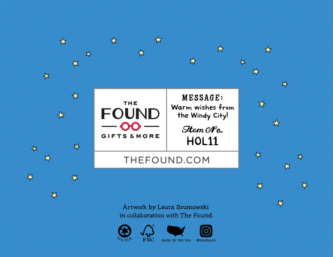 THE FOUND - Wholesale Christmas Card - Chicago Bean Happy Holidays Christmas Cards - Boxset2