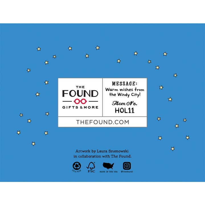 THE FOUND - Wholesale Christmas Card - Chicago Bean Happy Holidays Christmas Cards - Boxset2