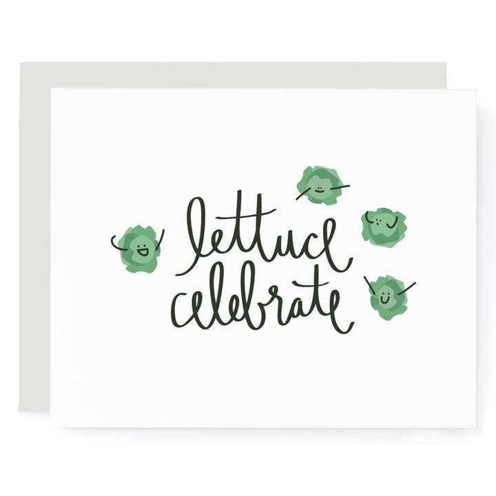 Lettuce Celebrate Congrats Card for wholesale by A Jar Of Pickles