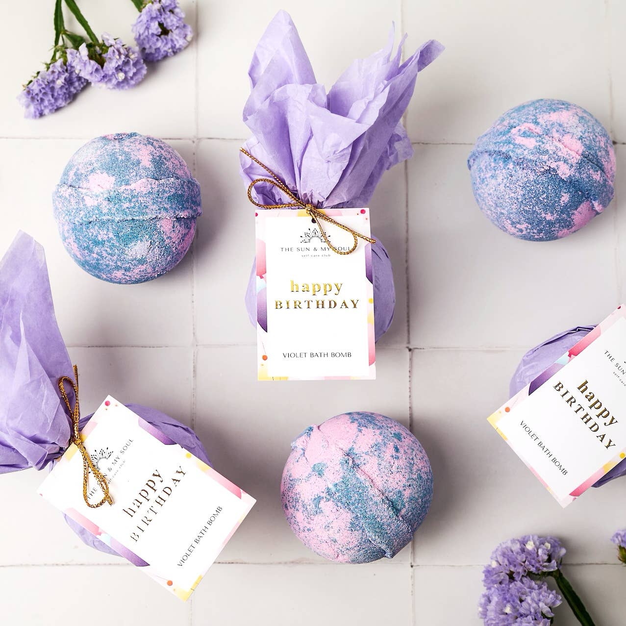 The Sun & My Soul Bath Bomb Soak Wellness Gifts - Wholesale Bath Bomb/Fizz - Happy Birthday Bath Bomb Gift⎜Floral Luxury Bath Bomb Fizzer3