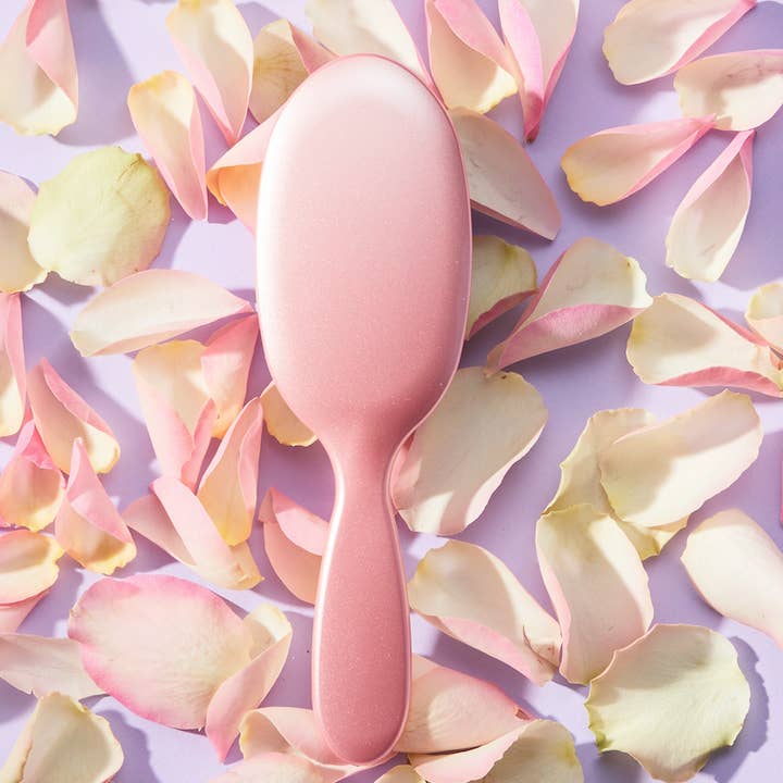 Detangling Boar Bristle Hairbrush Rose Gold for wholesale by Rock & Ruddle