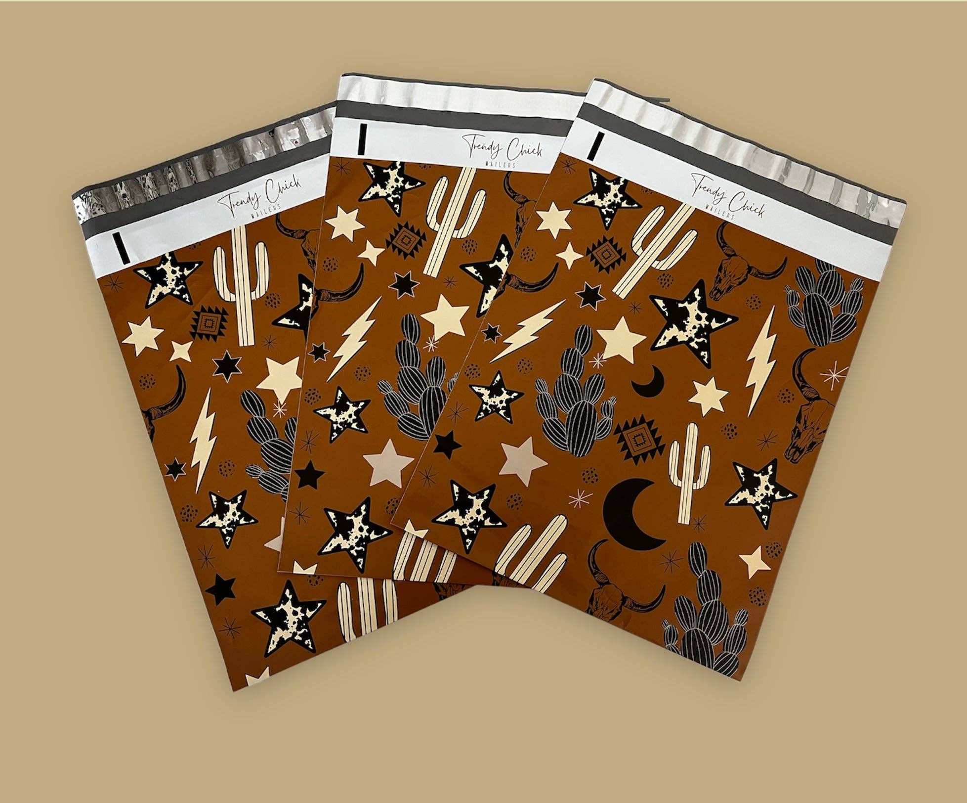 Trendy Chick Mailers – Engroshandel Konvolutter – 10x13 Wild Wild West Poly Mailer2