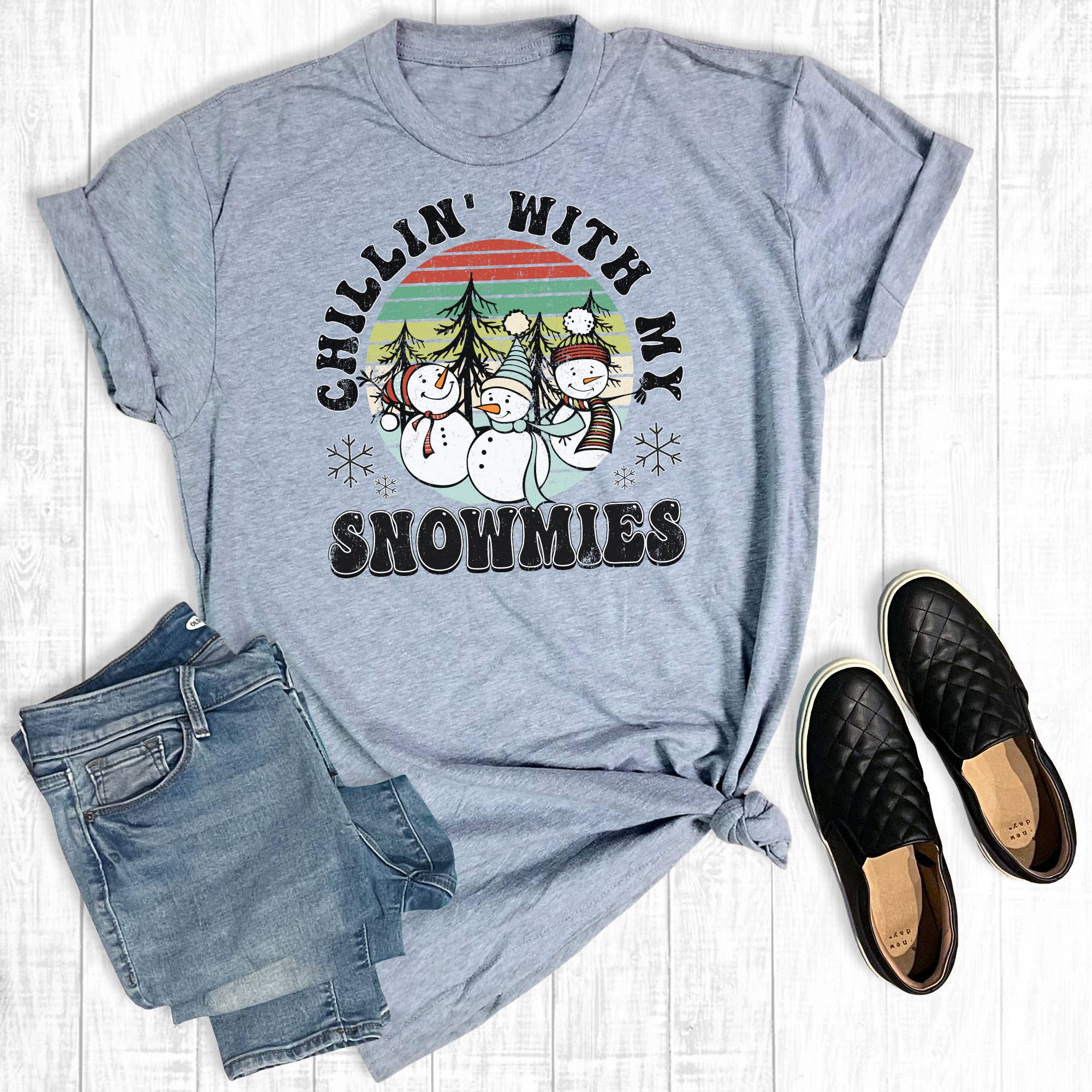 Chillin With My Snomies Winter Kitchen Tea Towels, Unique Dish Towels,  Kitchen Decor, Christmas Gift 