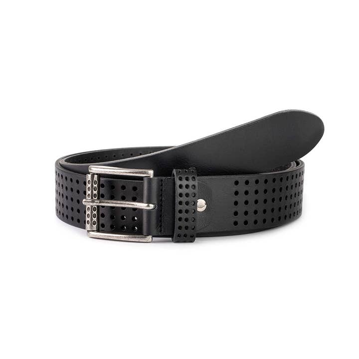 VALTICO - Vente Ceinture – femme - Ceinture en cuir découpé avec boucle grencho