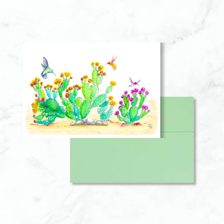 Carte de vœux Cactus Garden pour la vente par Wilkie Studios