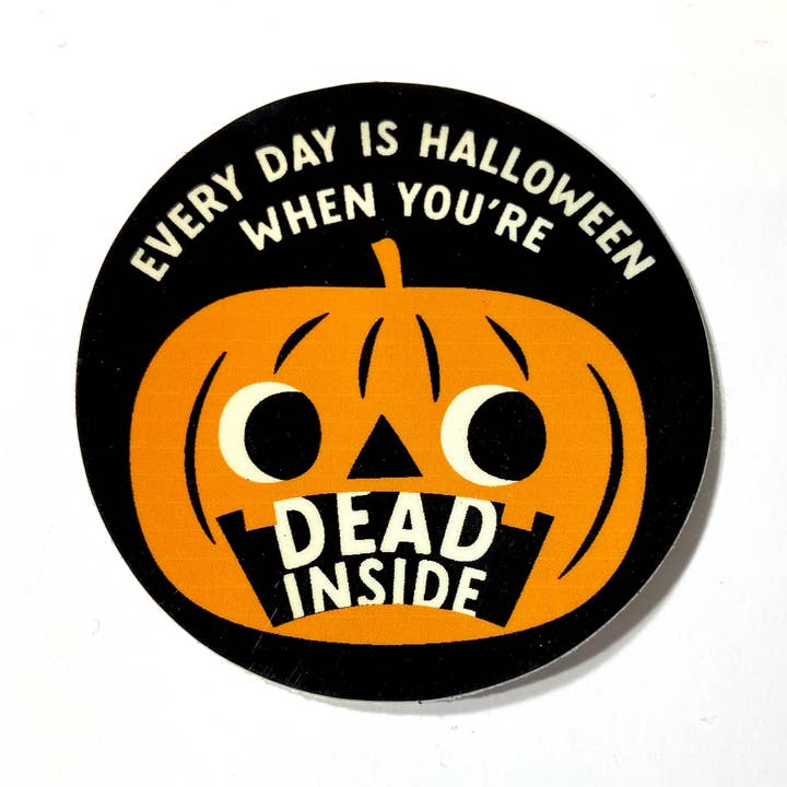 Dead Inside Vinyl Sticker for wholesale by Sparkletown Studios