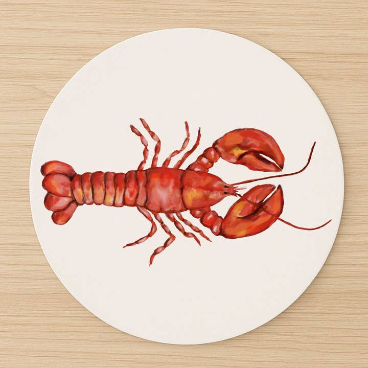 Alfombrilla de ratón de vinilo Red Lobster para venta al por mayor de MerikaArt