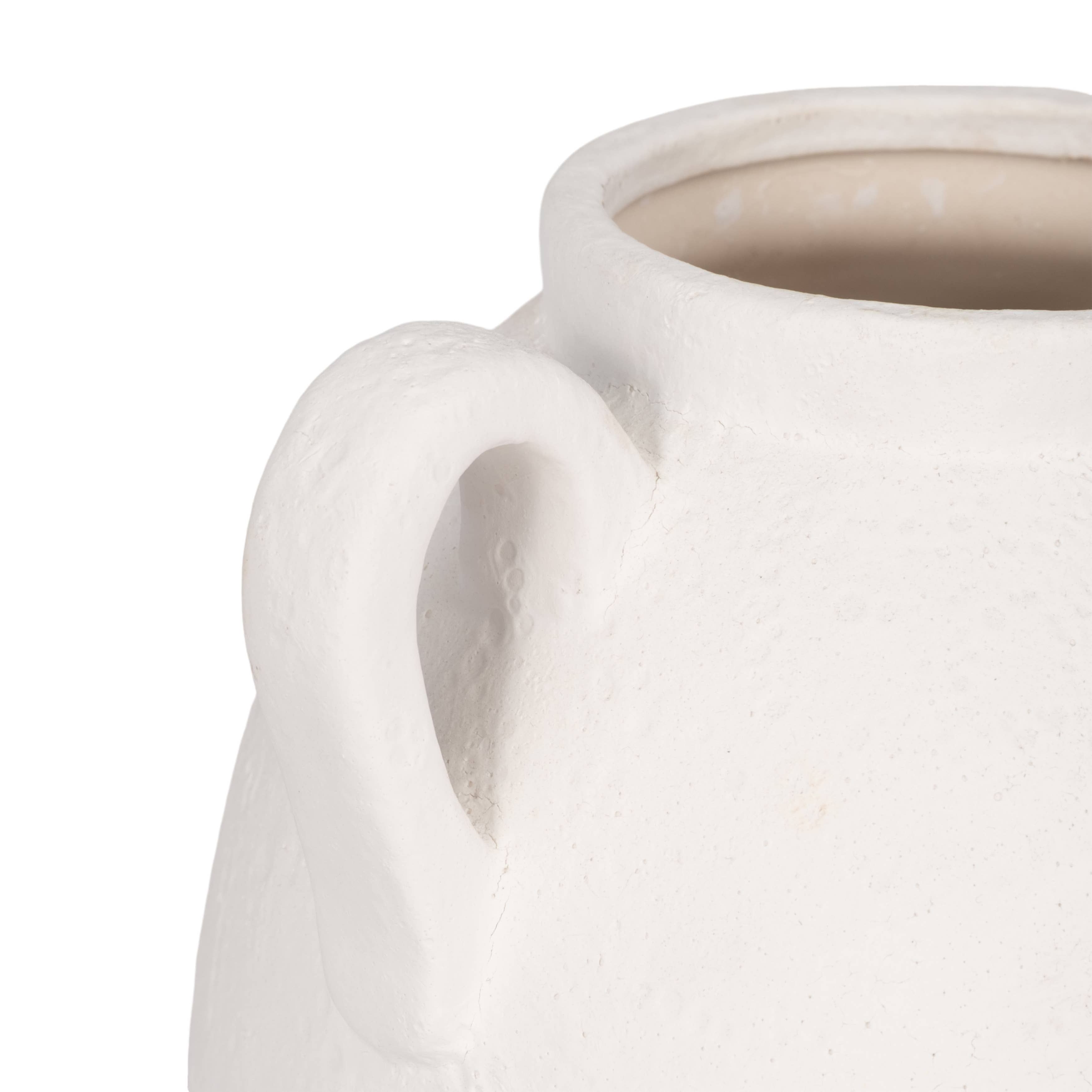 Sagebrook Home - Wholesale Vase - 13 in. White Stoneware Textured Jug with Handles Vase9