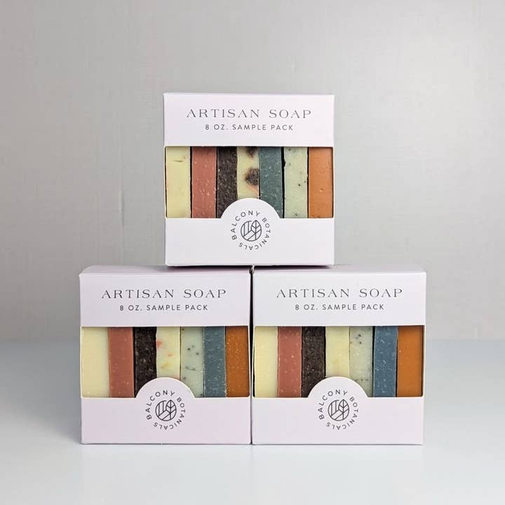 Artisan Soap Sample Gift Box for wholesale by Balcony Botanicals
