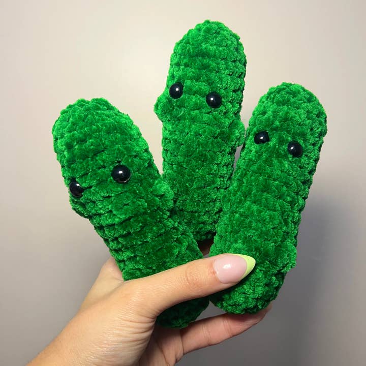 The Cozy Tangerine - Wholesale Stuffed/Plush Toy - Kids & Baby - Pickle Plushie | Crochet Pickle Stuffed Plush Toy0