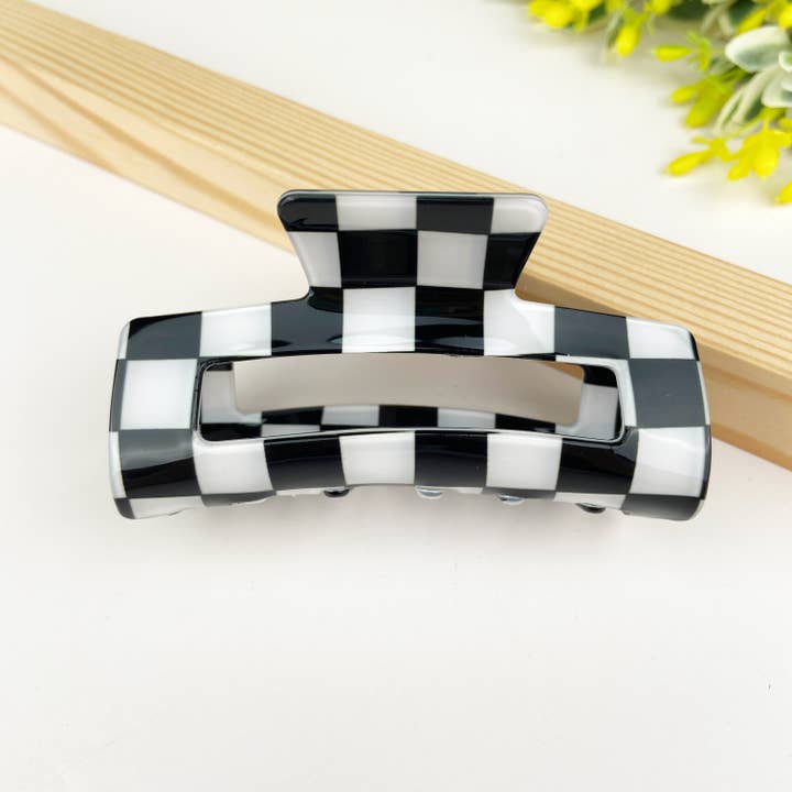 TheDivaSoap - Wholesale Hair Clip - Women's - Checkerboard retro hair claw clip