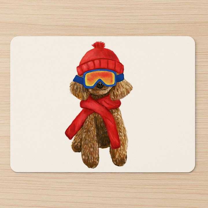 MerikaArt - Wholesale Mousepad/Trackpad - Winter Poodle Dog Mousepad