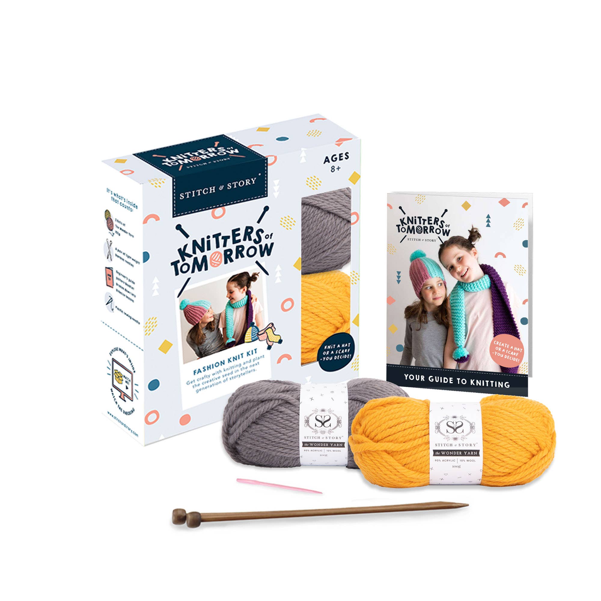Stitch & Story – Artigos de tricô/crochê por atacado – Knitters of Tomorrow - Kit de tricô infantil1