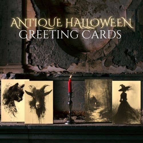 Antique Halloween Greeting Cards for wholesale by Ye Curiosity Shoppe