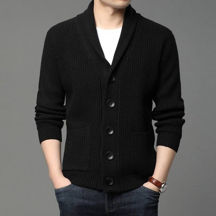 Men Long Sleeve Cardigan Sweater for wholesale by kycozy