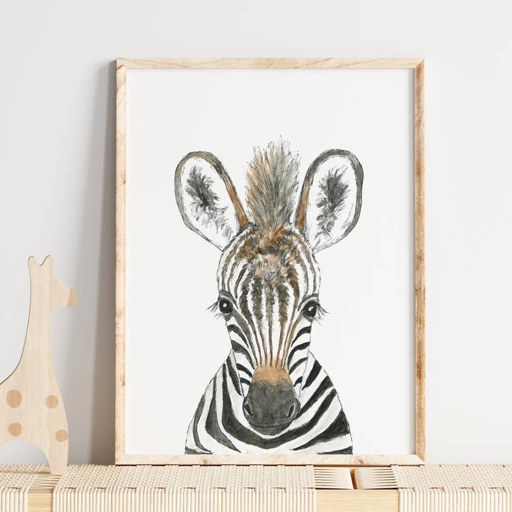 Impression d'art zèbre pour la vente par WLDFLWR Studio